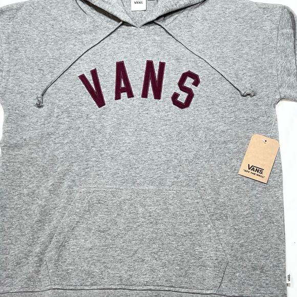 Vans Off The Wall Classic Hoodie Pullover Men Small Gray Sweater Sweatshirt New - Picture 3 of 5
